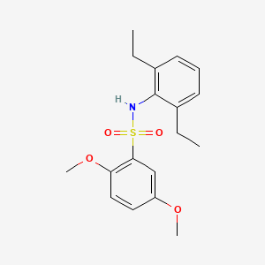 molecular formula C18H23NO4S B7463470 N-(2,6-diethylphenyl)-2,5-dimethoxybenzene-1-sulfonamide 