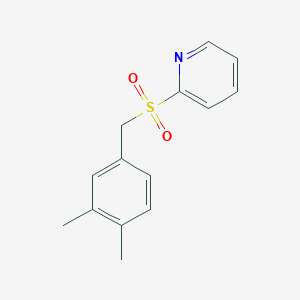 molecular formula C14H15NO2S B7463514 2-[(3,4-Dimethylphenyl)methylsulfonyl]pyridine 