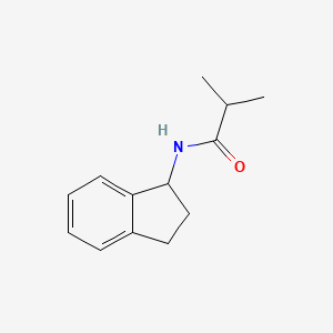 molecular formula C13H17NO B7463555 N-(2,3-dihydro-1H-inden-1-yl)-2-methylpropanamide 