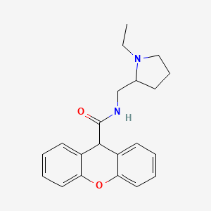 molecular formula C21H24N2O2 B7464015 N-[(1-ethylpyrrolidin-2-yl)methyl]-9H-xanthene-9-carboxamide 
