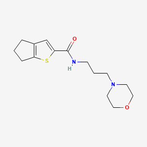 molecular formula C15H22N2O2S B7464085 N-(3-morpholin-4-ylpropyl)-5,6-dihydro-4H-cyclopenta[b]thiophene-2-carboxamide 