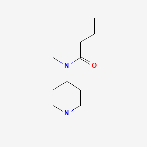 molecular formula C11H22N2O B7464205 N-methyl-N-(1-methylpiperidin-4-yl)butanamide 