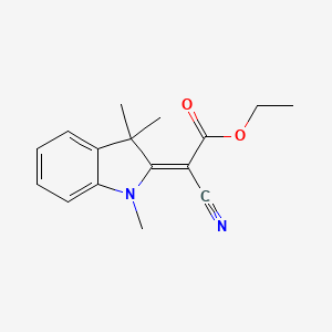 molecular formula C16H18N2O2 B7464367 ethyl (2E)-2-cyano-2-(1,3,3-trimethylindol-2-ylidene)acetate 