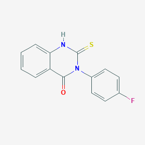 molecular formula C14H9FN2OS B074647 3-(4-fluorophenyl)-2-thioxo-2,3-dihydroquinazolin-4(1H)-one CAS No. 1547-15-5