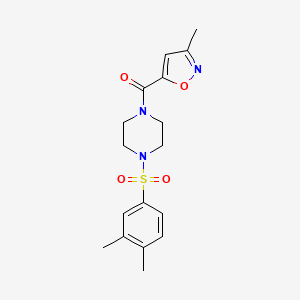 [4-(3,4-Dimethylphenyl)sulfonylpiperazin-1-yl]-(3-methyl-1,2-oxazol-5-yl)methanone