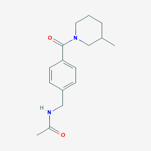 N-[[4-(3-methylpiperidine-1-carbonyl)phenyl]methyl]acetamide