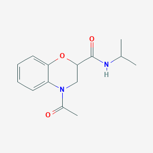 4-acetyl-N-propan-2-yl-2,3-dihydro-1,4-benzoxazine-2-carboxamide