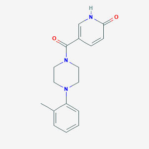molecular formula C17H19N3O2 B7465976 5-[4-(2-methylphenyl)piperazine-1-carbonyl]-1H-pyridin-2-one 