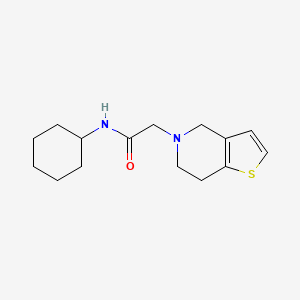 molecular formula C15H22N2OS B7466054 N-cyclohexyl-2-{4H,5H,6H,7H-thieno[3,2-c]pyridin-5-yl}acetamide 