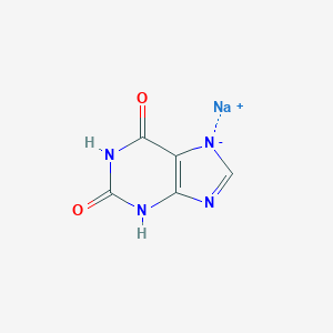 molecular formula C5H3N4NaO2 B074663 Xanthine sodium salt CAS No. 1196-43-6