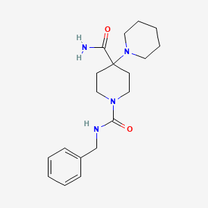 molecular formula C19H28N4O2 B7466577 N1'-Benzyl-[1,4'-bipiperidine]-1',4'-dicarboxamide 