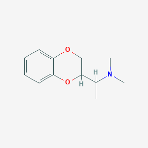 molecular formula C12H17NO2 B074666 1,4-Benzodioxin-2-methanamine, 2,3-dihydro-N,N,alpha-trimethyl- CAS No. 1457-19-8
