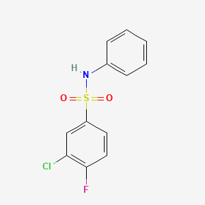 molecular formula C12H9ClFNO2S B7467151 3-chloro-4-fluoro-N-phenylbenzenesulfonamide 