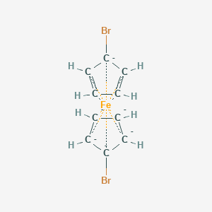 molecular formula C10H8Br2Fe 10* B074672 5-Bromocyclopenta-1,3-diene;bromocyclopentane;iron CAS No. 1293-65-8