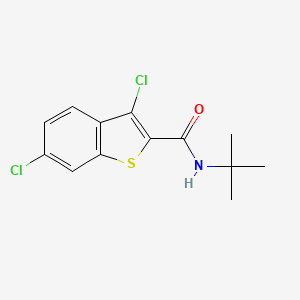 molecular formula C13H13Cl2NOS B7467528 N-tert-butyl-3,6-dichloro-1-benzothiophene-2-carboxamide 