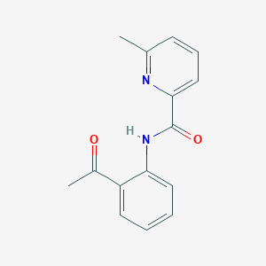 molecular formula C15H14N2O2 B7469300 N-(2-acetylphenyl)-6-methylpicolinamide 