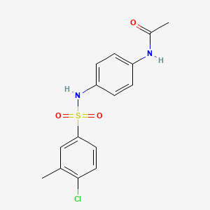 molecular formula C15H15ClN2O3S B7470062 N-[4-(4-chloro-3-methylbenzenesulfonamido)phenyl]acetamide 