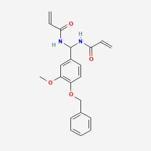molecular formula C21H22N2O4 B7470294 N-{[4-(BENZYLOXY)-3-METHOXYPHENYL](PROP-2-ENAMIDO)METHYL}PROP-2-ENAMIDE 