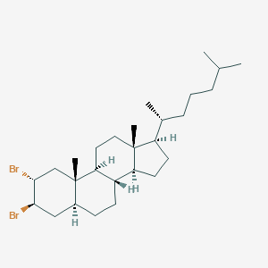molecular formula C27H46Br2 B074745 (2R,3R,5S,8R,9S,10S,13R,14S,17R)-2,3-Dibromo-10,13-dimethyl-17-[(2R)-6-methylheptan-2-yl]-2,3,4,5,6,7,8,9,11,12,14,15,16,17-tetradecahydro-1H-cyclopenta[a]phenanthrene CAS No. 1175-09-3