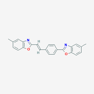 molecular formula C24H18N2O2 B074764 Benzoxazole, 5-methyl-2-[4-[2-(5-methyl-2-benzoxazolyl)ethenyl]phenyl]- CAS No. 1552-46-1