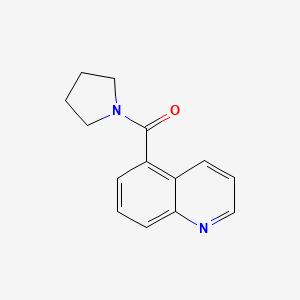 molecular formula C14H14N2O B7476668 Pyrrolidin-1-yl(quinolin-5-yl)methanone 