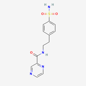 molecular formula C13H14N4O3S B7476862 N-[2-(4-sulfamoylphenyl)ethyl]pyrazine-2-carboxamide 