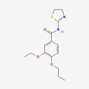 molecular formula C15H20N2O3S B7476869 N-(4,5-dihydro-1,3-thiazol-2-yl)-3-ethoxy-4-propoxybenzamide 