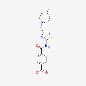molecular formula C19H23N3O3S B7477130 Methyl 4-[[4-[(4-methylpiperidin-1-yl)methyl]-1,3-thiazol-2-yl]carbamoyl]benzoate 