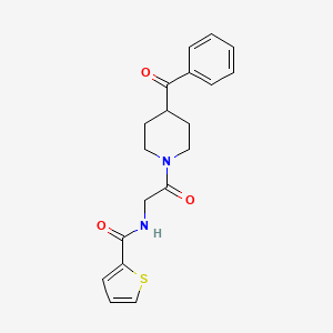molecular formula C19H20N2O3S B7477212 N-[2-(4-benzoylpiperidin-1-yl)-2-oxoethyl]thiophene-2-carboxamide 