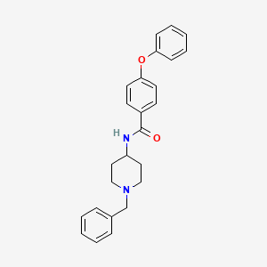molecular formula C25H26N2O2 B7477725 N-(1-benzylpiperidin-4-yl)-4-phenoxybenzamide 