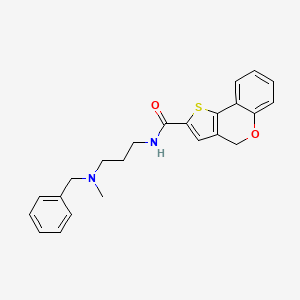 molecular formula C23H24N2O2S B7478366 N-{3-[benzyl(methyl)amino]propyl}-4H-thieno[3,2-c]chromene-2-carboxamide 