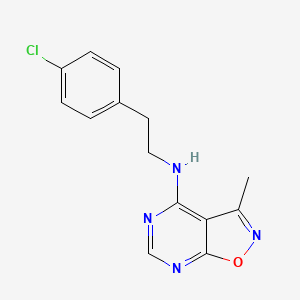 molecular formula C14H13ClN4O B7478409 N-[2-(4-chlorophenyl)ethyl]-3-methyl-[1,2]oxazolo[5,4-d]pyrimidin-4-amine 