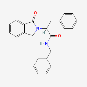 molecular formula C24H22N2O2 B7478604 N-Benzyl-2-(1-oxo-2,3-dihydro-1H-isoindol-2-YL)-3-phenylpropanamide 