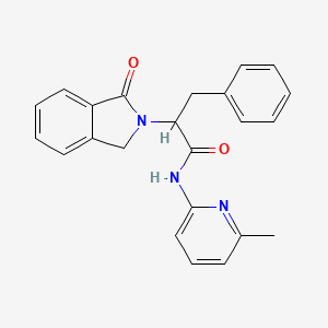 molecular formula C23H21N3O2 B7478619 N-(6-Methylpyridin-2-YL)-2-(1-oxo-2,3-dihydro-1H-isoindol-2-YL)-3-phenylpropanamide 