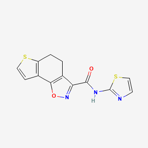 molecular formula C13H9N3O2S2 B7478676 N-(1,3-Thiazol-2-YL)-4,5-dihydrothieno[2,3-G][1,2]benzisoxazole-3-carboxamide 