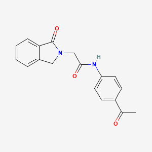molecular formula C18H16N2O3 B7478831 N-(4-Acetylphenyl)-2-(1-oxo-2,3-dihydro-1H-isoindol-2-YL)acetamide 
