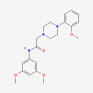 molecular formula C21H27N3O4 B7479008 N-(3,5-dimethoxyphenyl)-2-[4-(2-methoxyphenyl)piperazin-1-yl]acetamide 
