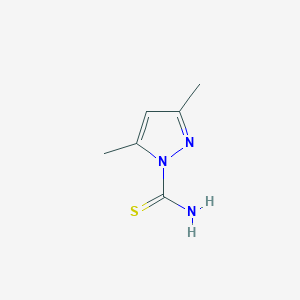 molecular formula C6H9N3S B074793 3,5-Dimethyl-1H-pyrazole-1-carbothioamide CAS No. 1124-15-8