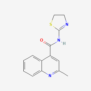 molecular formula C14H13N3OS B7479349 N-(4,5-dihydro-1,3-thiazol-2-yl)-2-methylquinoline-4-carboxamide 