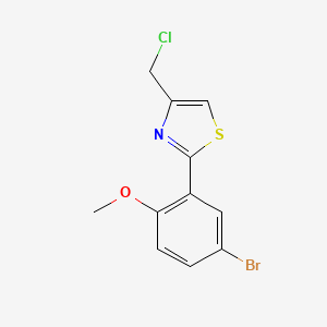 2-(2-Methoxy-5-bromophenyl)-4-(chloromethyl)thiazole