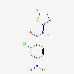 2-chloro-N-(5-methyl-1,3-thiazol-2-yl)-4-nitrobenzamide