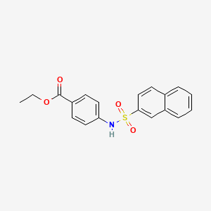 molecular formula C19H17NO4S B7479388 Ethyl 4-(2-naphthylsulfonamido)benzoate 
