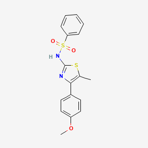 N-[4-(4-methoxyphenyl)-5-methyl-1,3-thiazol-2-yl]benzenesulfonamide