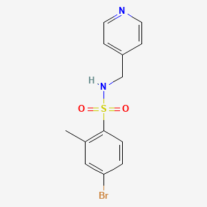 4-bromo-2-methyl-N-(pyridin-4-ylmethyl)benzenesulfonamide