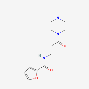 molecular formula C13H19N3O3 B7479510 N-[3-(4-methylpiperazin-1-yl)-3-oxopropyl]furan-2-carboxamide 