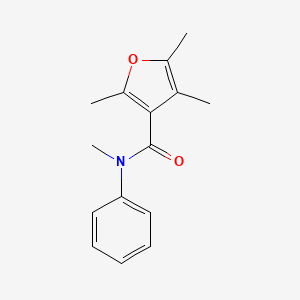 molecular formula C15H17NO2 B7479728 N,2,4,5-tetramethyl-N-phenylfuran-3-carboxamide 