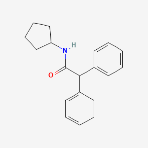 molecular formula C19H21NO B7479768 N-cyclopentyl-2,2-diphenylacetamide 