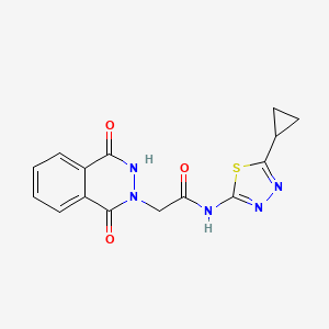 molecular formula C15H13N5O3S B7479771 N-(5-cyclopropyl-1,3,4-thiadiazol-2-yl)-2-(1,4-dioxo-3H-phthalazin-2-yl)acetamide 