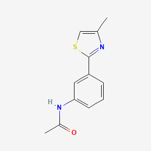 molecular formula C12H12N2OS B7479818 N-[3-(4-methyl-1,3-thiazol-2-yl)phenyl]acetamide 