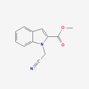 molecular formula C12H10N2O2 B7479874 Methyl 1-(cyanomethyl)indole-2-carboxylate 